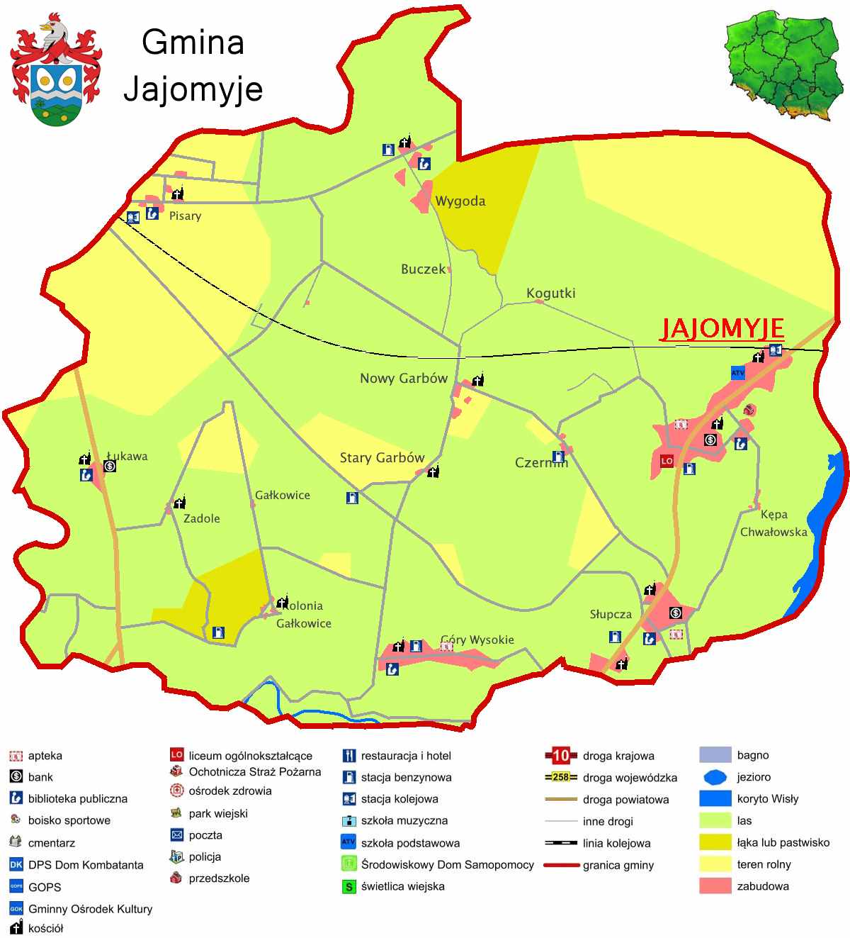 Mapa administracyjna Gminy Jajomyje